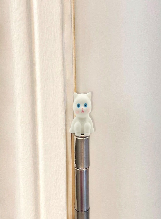 Wallertree Cat Hinge Heads Decorative Topper Set of 6 - Cute Kittens with Blue Eyes Hinge Topper Magnets - Animals Hinge Caps for Door Decoration - Image 4